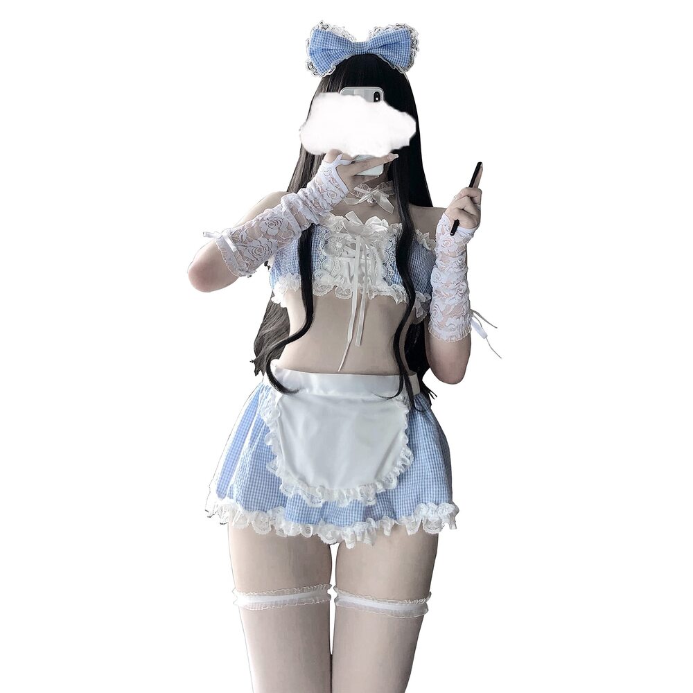 3367 Japanese Anime Maid Outfit Classic Lolita Apron Maid Dress Cosplay